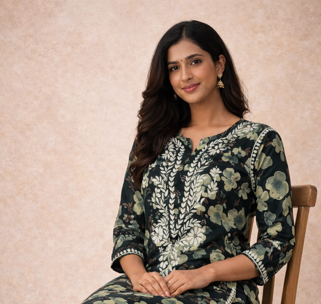 Noor-e-Green Rayon Kurti