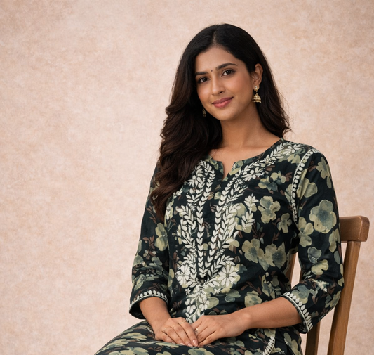 Noor-e-Green Rayon Kurti