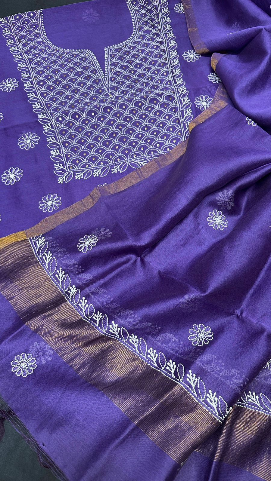 Noor-e-Tehzeeb Chanderi Silk Suit Set