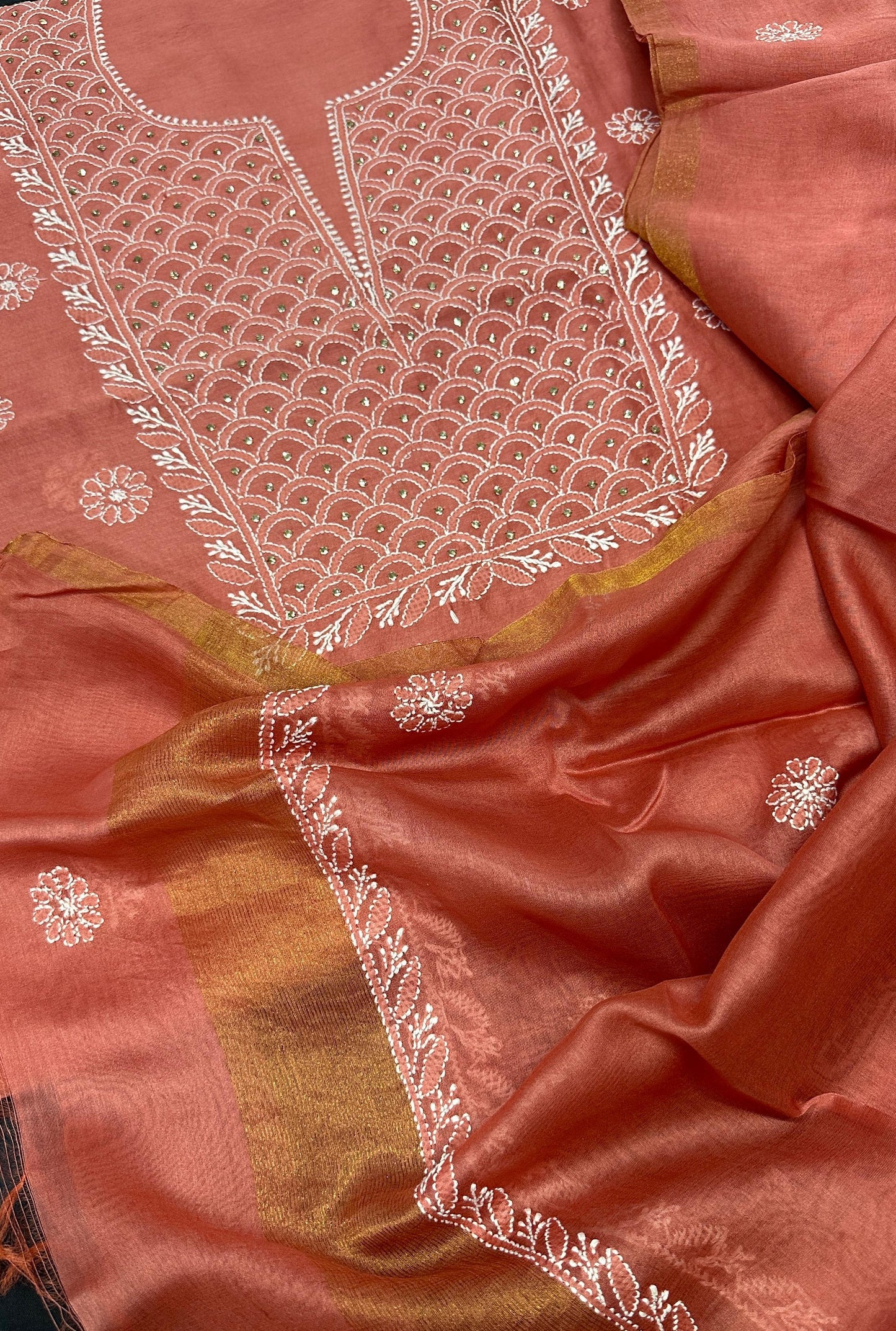 Noor-e-Tehzeeb Chanderi Silk Suit Set