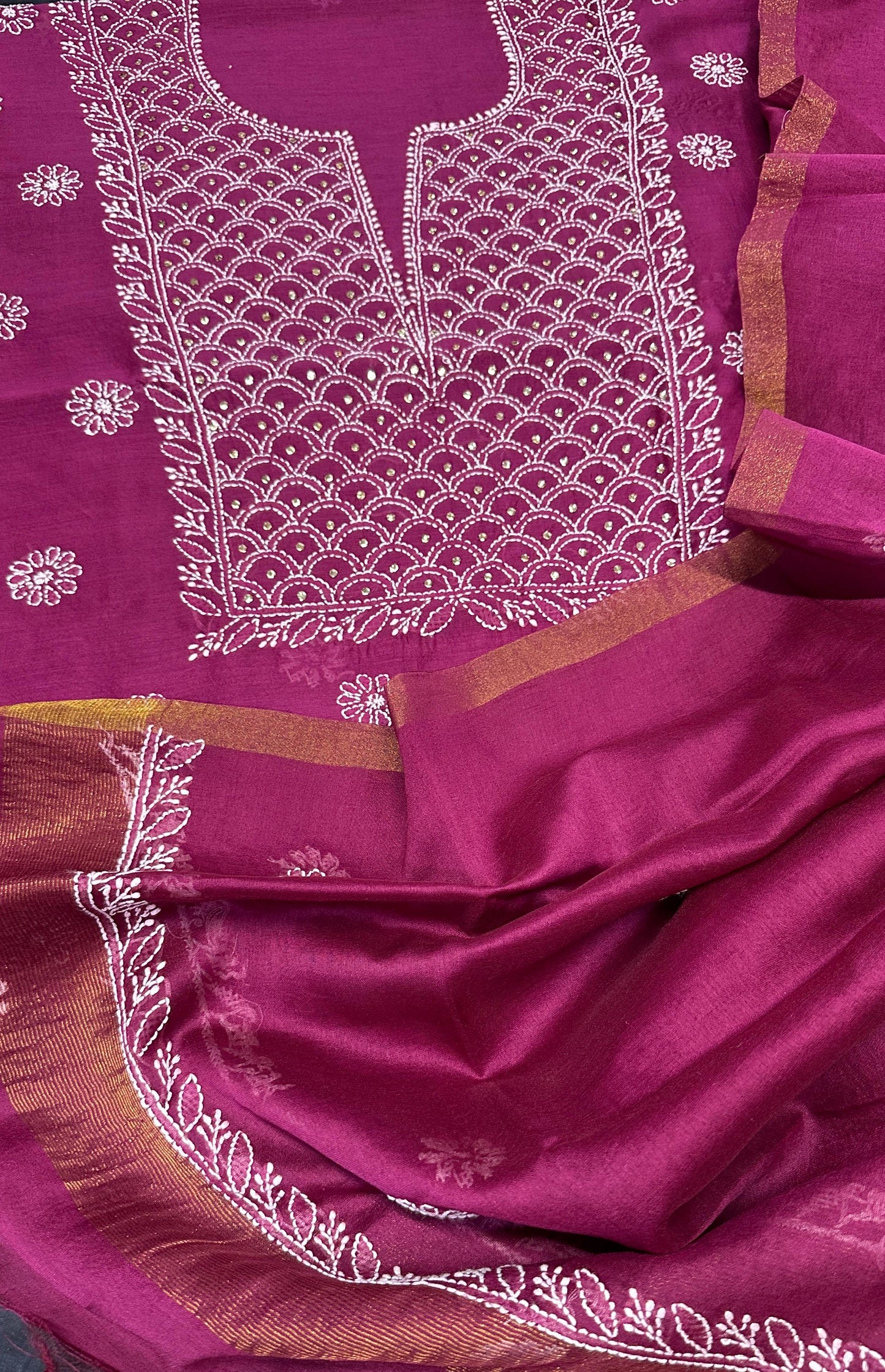 Noor-e-Tehzeeb Chanderi Silk Suit Set